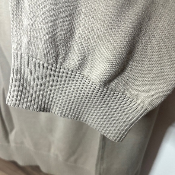 Banana Republic Men's Taupe Argyle Zip-Up Sweater - Picture 5 of 6